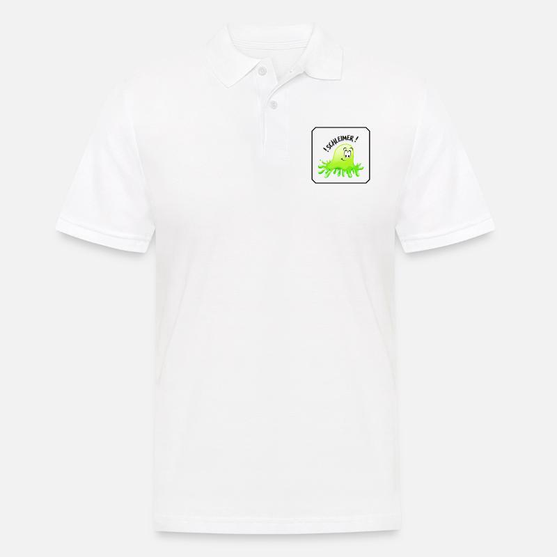 SCHLEIMER"IN" - Männer Poloshirt - Weiß