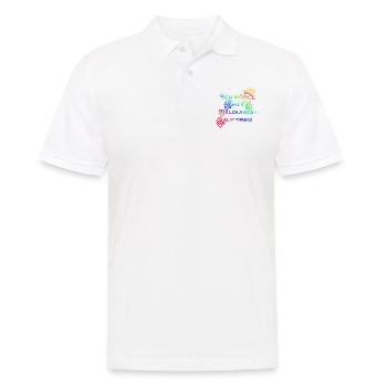 Der blumige Bildungsauftrag - Männer Poloshirt - Weiß - Vorne - Kai (181cm)