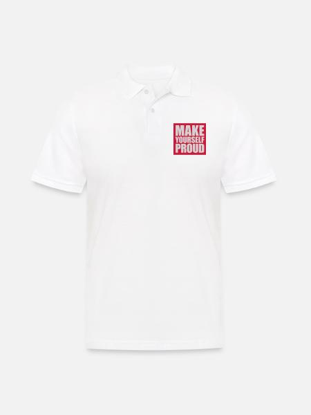 make yourself proud quote - Men's Polo Shirt - white