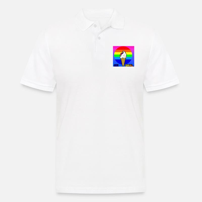Das bunte Eis Logo - Männer Poloshirt - Weiß