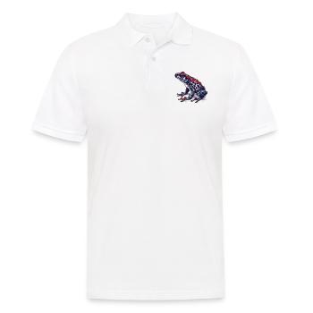Pfeilgiftfrosch Amphibie in toller retro Optik - Männer Poloshirt - Weiß - Vorne - Kai (181cm)