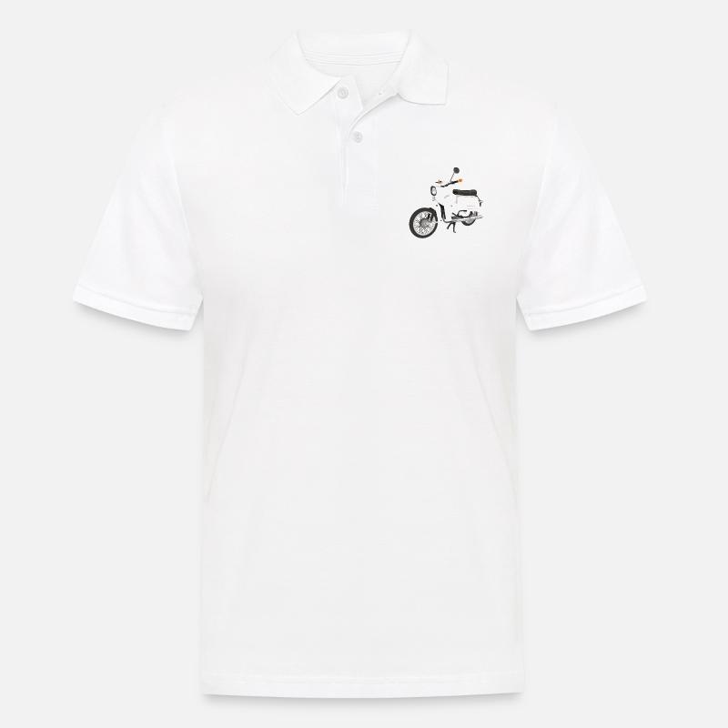 Simson Schwalbe - Männer Poloshirt - Weiß