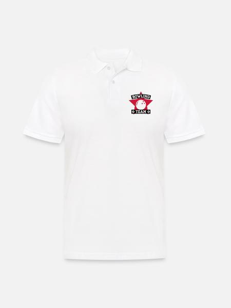 bowling_team__1_f2 - Männer Poloshirt - Weiß