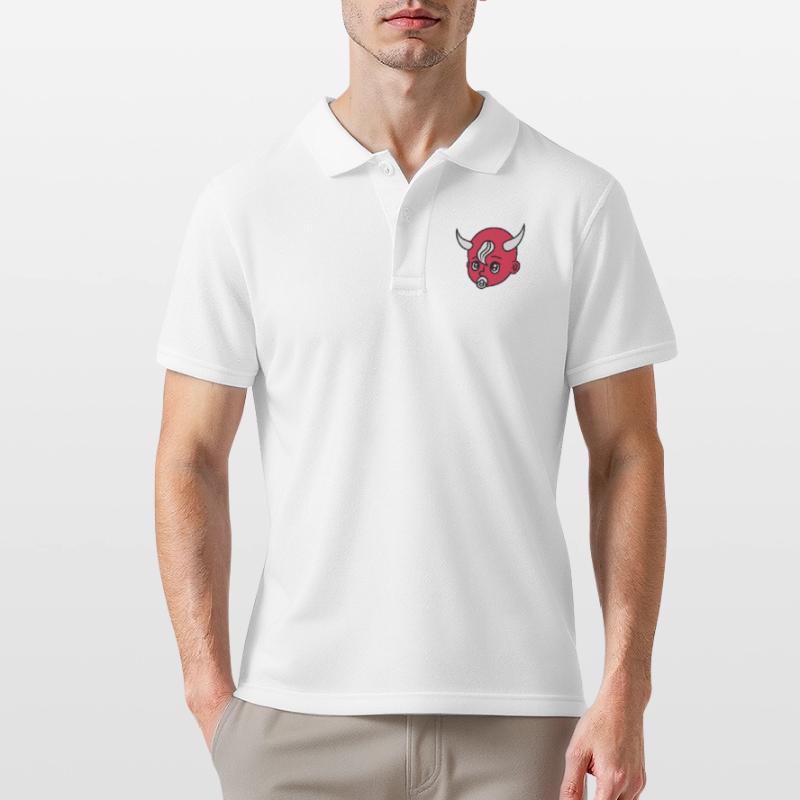 head face evil devil demon hell devil satan crawli Men's Polo Shirt