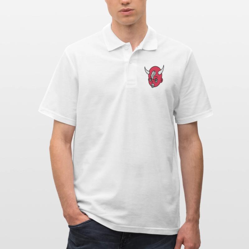 head face evil devil demon hell devil satan crawli Men's Polo Shirt