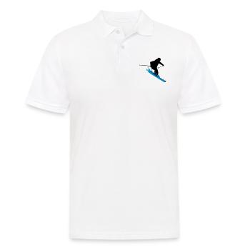 Skifahrer, skifahren - Männer Poloshirt - Weiß - Vorne - Kai (181cm)