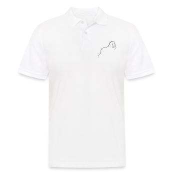 Pferd - Männer Poloshirt - Weiß - Vorne - Kai (181cm)