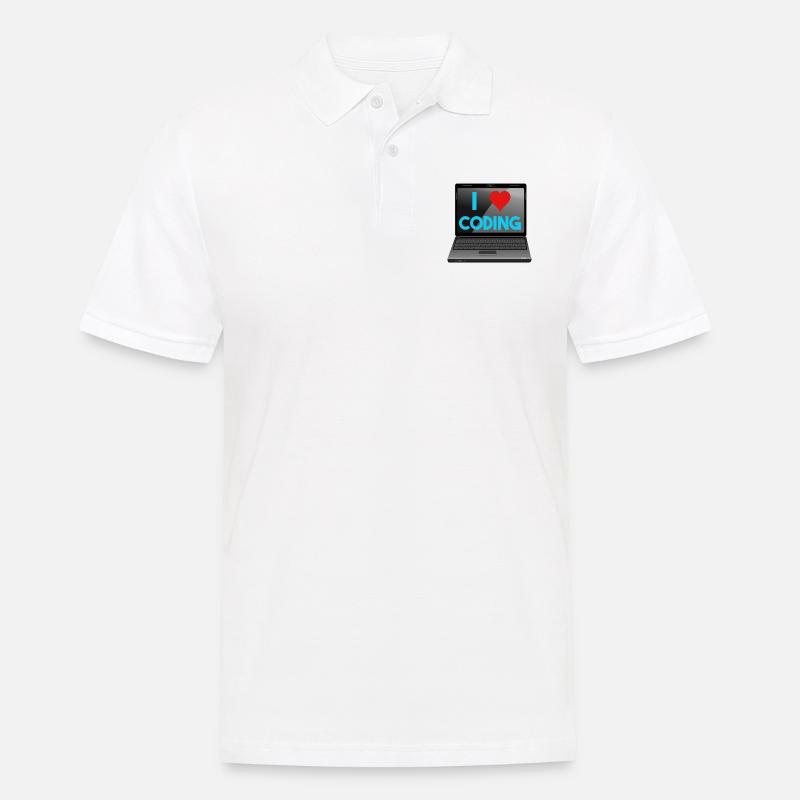 Programmieren, Programmierer, Informatiker - Männer Poloshirt - Weiß