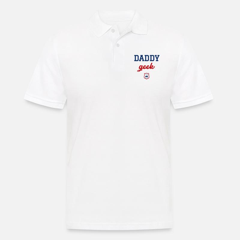 DADDY Geek - Männer Poloshirt - Weiß