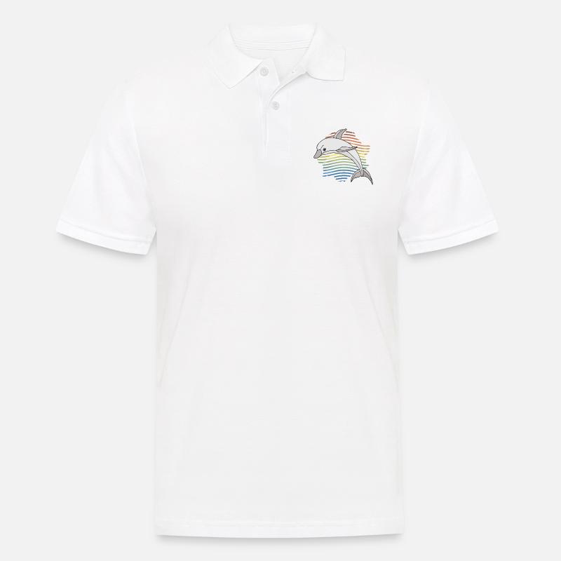 Delfin - Männer Poloshirt - Weiß