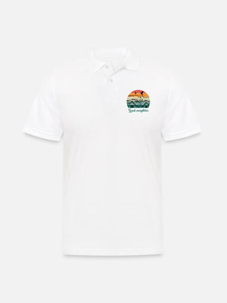 Good neighbor BW - Men's Polo Shirt - white