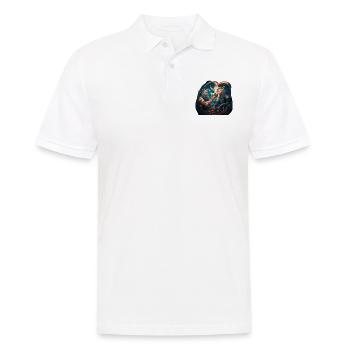 Seemann gegen Ziege, der Kampf um Bier - Männer Poloshirt - Weiß - Vorne - Kai (181cm)
