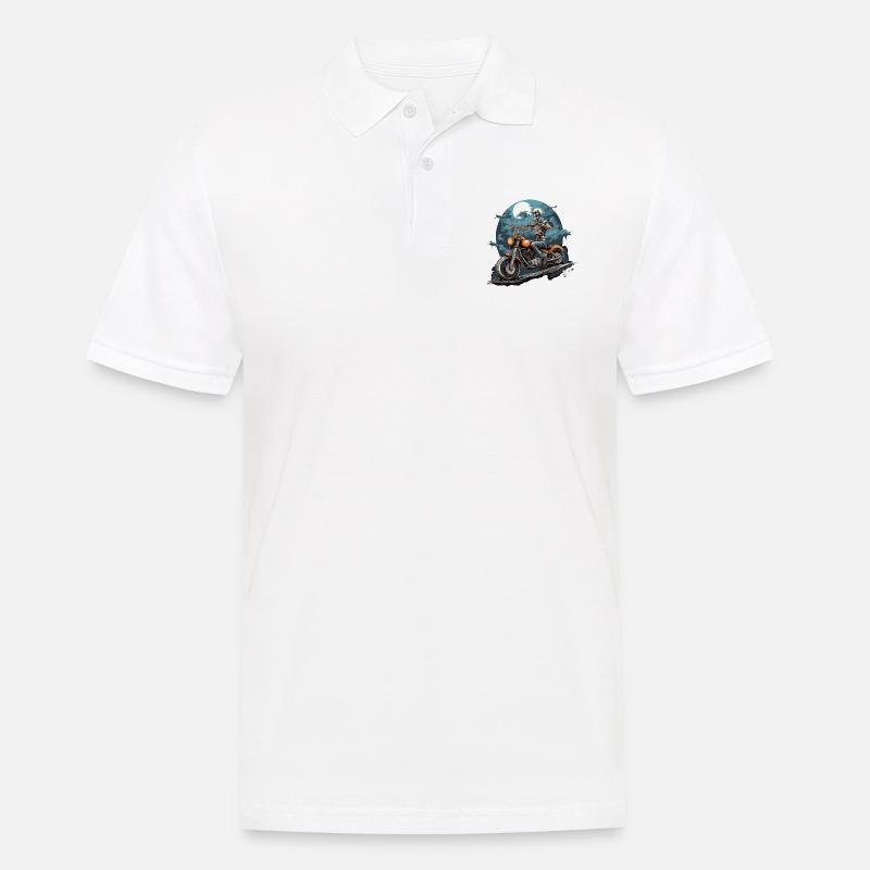 Biker des Todes - Männer Poloshirt - Weiß