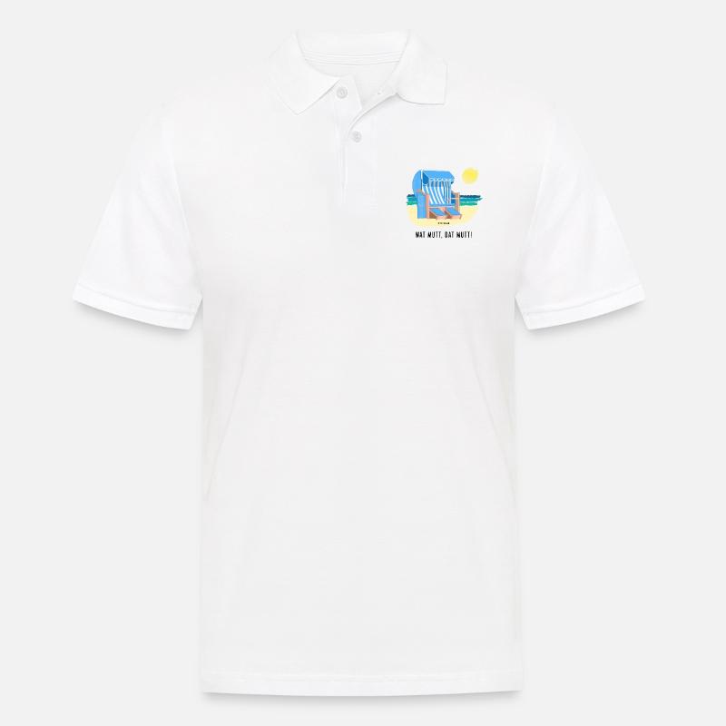 Wat mutt, dat mutt! - Männer Poloshirt - Weiß
