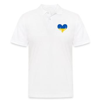 Cœur de l’Ukraine - Polo Homme - blanc - Devant - Kai (181cm)