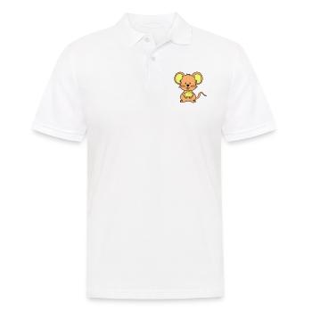 Mouse Comic - Men's Polo Shirt - white - Front - Kai (181cm)