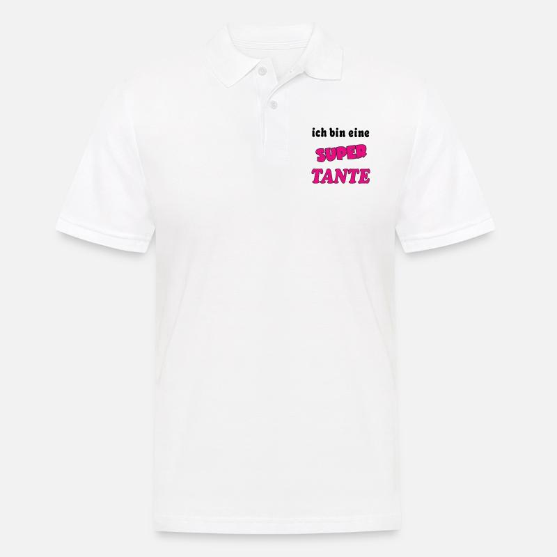 Ich bin eine Super TANTE - Männer Poloshirt - Weiß