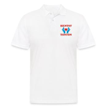 SOON TO BE UNCLE - Men's Polo Shirt - white - Front - Kai (181cm)