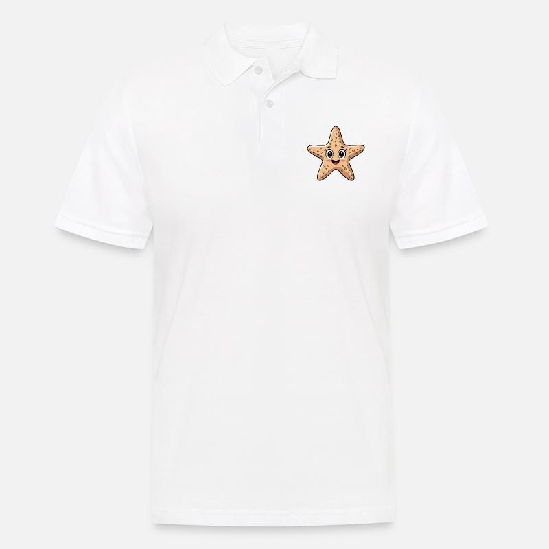 Süßer Seestern - Männer Poloshirt - Weiß