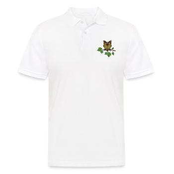 Eule Vogel - Männer Poloshirt - Weiß - Vorne - Kai (181cm)