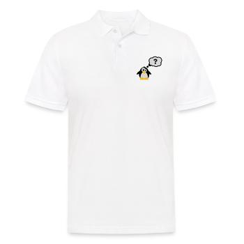 Pinguine Fragezeichen - Männer Poloshirt - Weiß - Vorne - Kai (181cm)