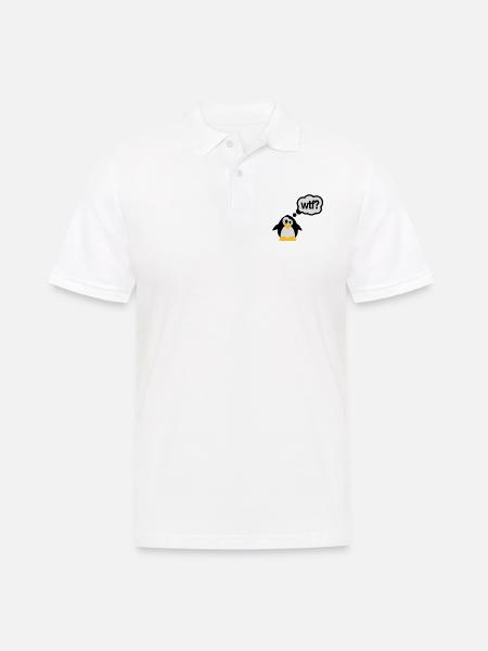 pinguine wtf - Männer Poloshirt - Weiß