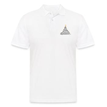 fir tree christmas tree fir star merry chris - Men's Polo Shirt - white - Front - Kai (181cm)