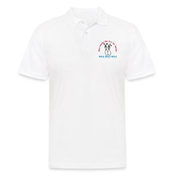 holz holz holz ... von wicki_de - Männer Poloshirt - Weiß - Vorne - Kai (181cm)