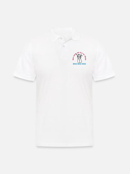 holz holz holz ... von wicki_de - Männer Poloshirt - Weiß