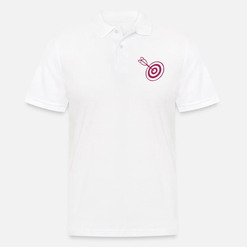 Ziel fleche flechette tausend Mitte - Männer Poloshirt - Weiß