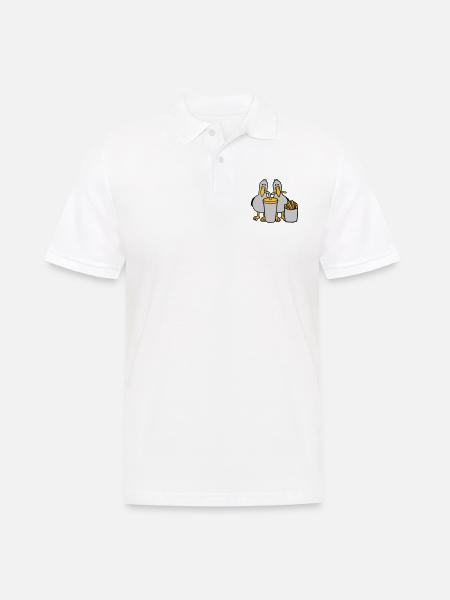 Fast food stolen seagulls - Men's Polo Shirt - white