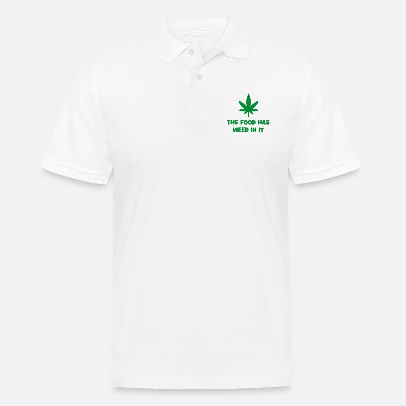 Le cannabis dans les aliments - Polo Homme - blanc