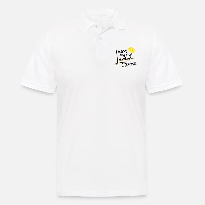 Easy Peasy Zitrone Squeezy - Männer Poloshirt - Weiß