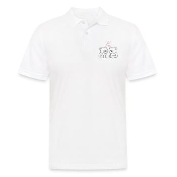 Teddy Bear Love - Men's Polo Shirt - white - Front - Kai (181cm)