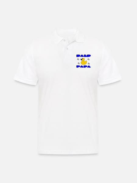 BALD PAPA - Men's Polo Shirt - white
