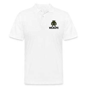 wildschwein comic wildlife - Männer Poloshirt - Weiß - Vorne - Kai (181cm)
