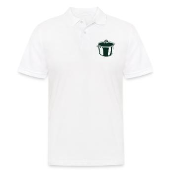 kochtopf topf kochen symbol silhouette - Männer Poloshirt - Weiß - Vorne - Kai (181cm)