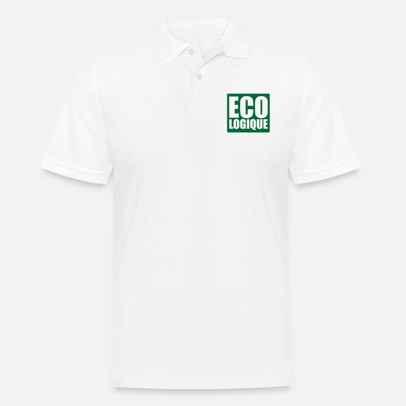 Eco! - Miesten pikeepaita - valkoinen