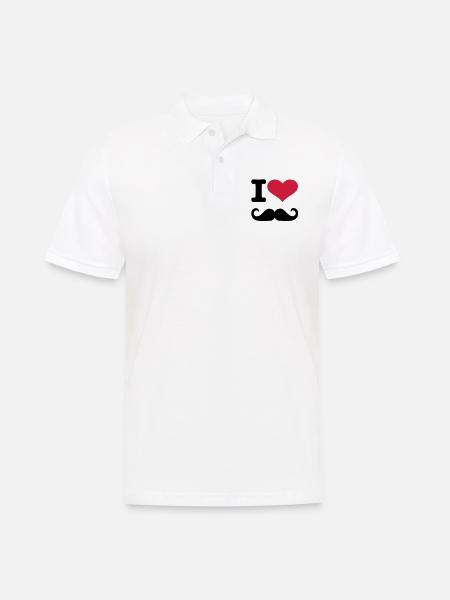 Mustache - Men's Polo Shirt - white
