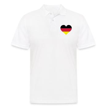 deutschland herz - Männer Poloshirt - Weiß - Vorne - Kai (181cm)