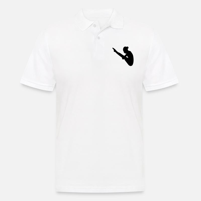 Turmspringen - Männer Poloshirt - Weiß