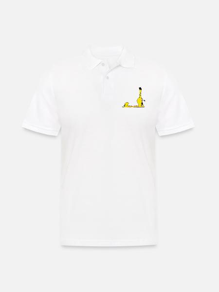 Power Yoga Giraffe - Männer Poloshirt - Weiß
