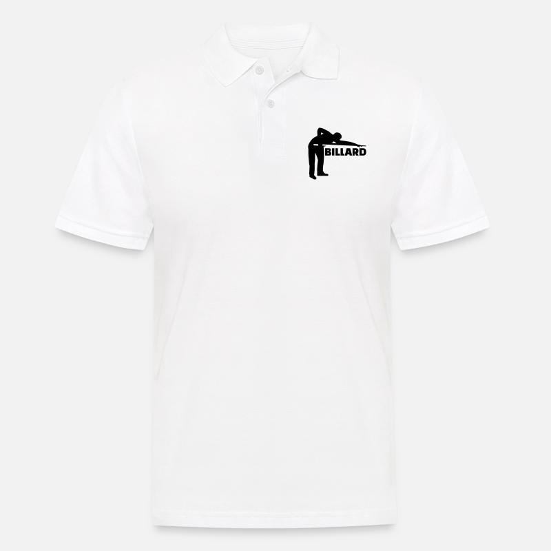 Billard - Männer Poloshirt - Weiß