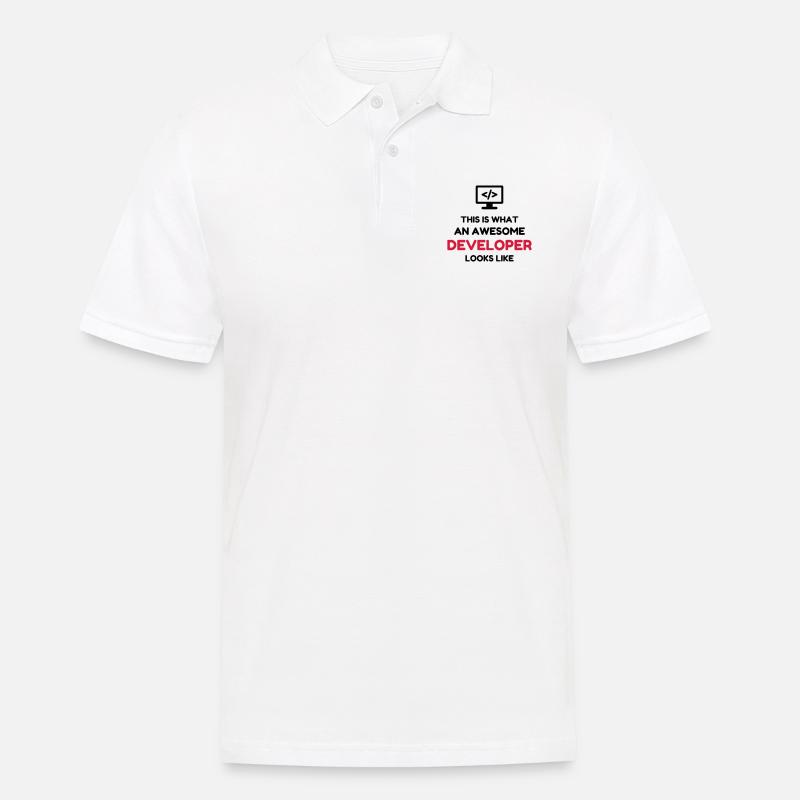 Entwickler / Informatiker / Programmierer / - Männer Poloshirt - Weiß