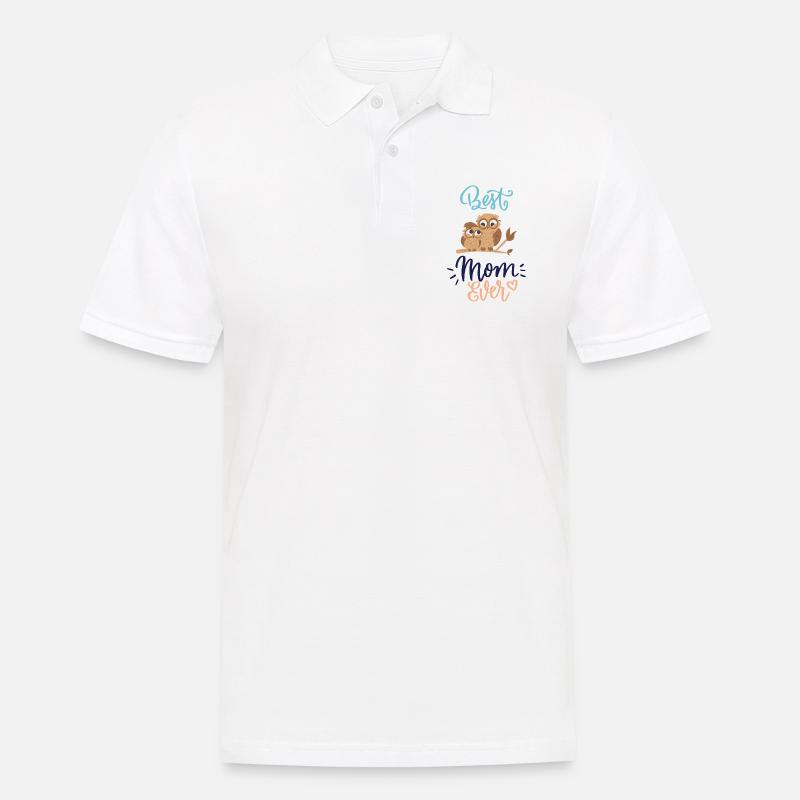Best mom ever - Männer Poloshirt - Weiß