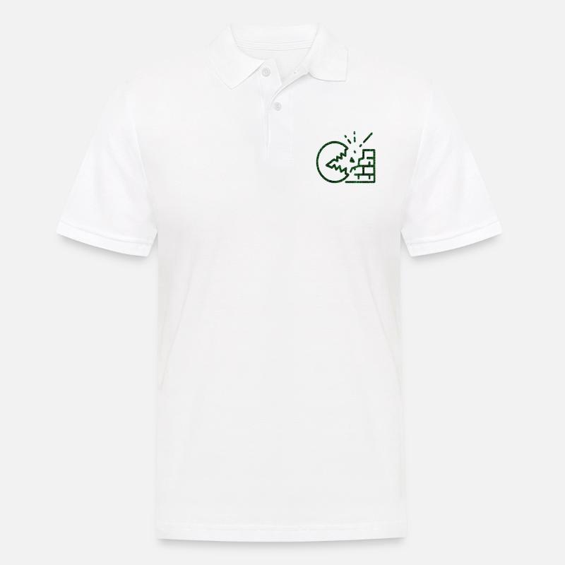 Hacker-Symbole - Männer Poloshirt - Weiß