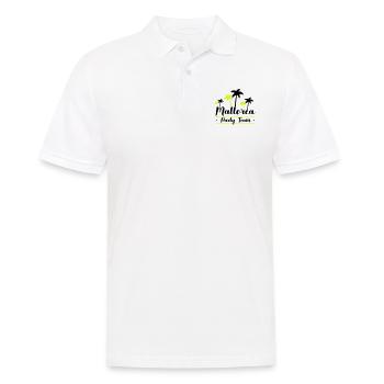 mallorca party team - Männer Poloshirt - Weiß - Vorne - Kai (181cm)