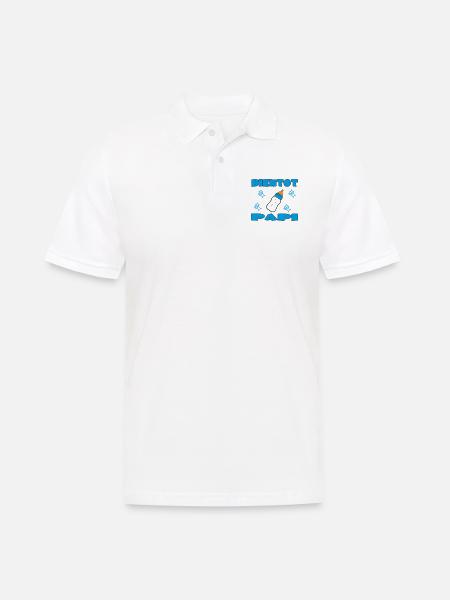 BIENTOT PAPI - Polo Homme - blanc