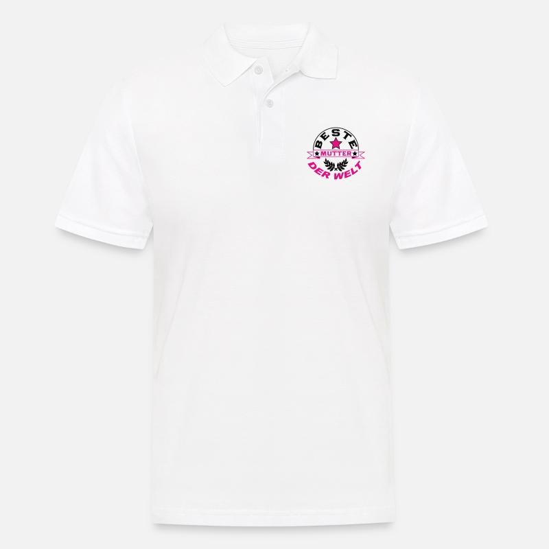 BESTE MUTTER DER WELT - Männer Poloshirt - Weiß