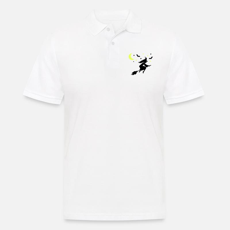 Hexe - Männer Poloshirt - Weiß